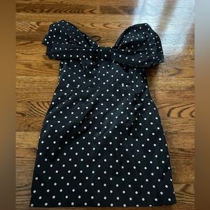 Bardot Black Polka Dot Mini Dress